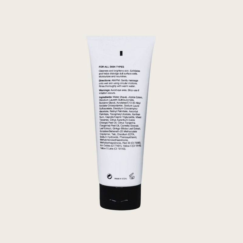 Vegan brightening cleanser with Vitamin C and botanical extracts